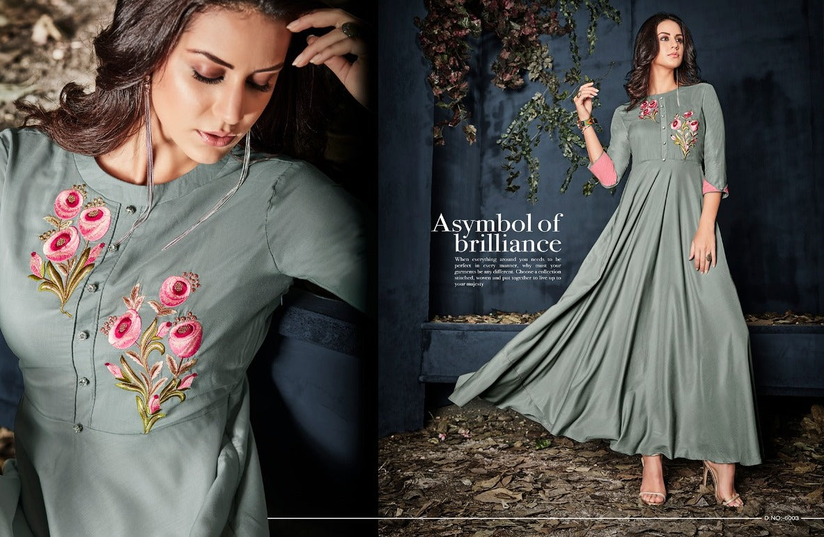 Long Anarkali Kurti 6005