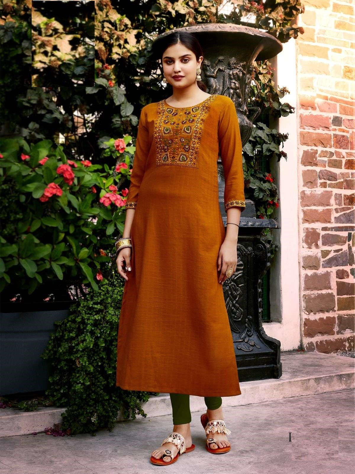 Festive Wear Fancy Fabric Full Stitch Kurti 10003